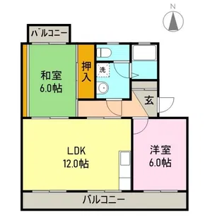 メゾンドアーシアンII【3階】の間取り