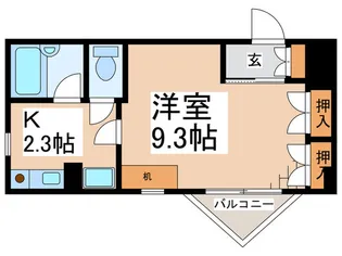 カ-ムハウス中山【2階】の間取り