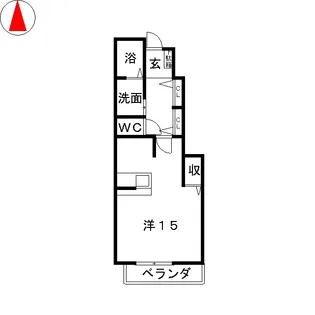 リーフィ弐番館B【1階】の間取り