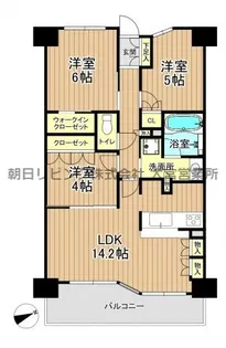 ルネサンス大宮土呂【6階】の間取り