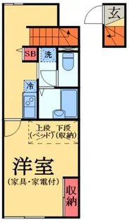 LPサンハイツC【2階】の間取り