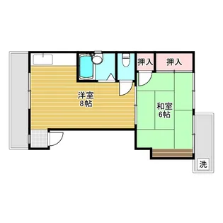 眞鍋マンション【3階】の間取り