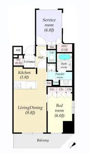 プライム虎ノ門【5階】の間取り