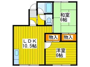 中央ハイツ【2階】の間取り