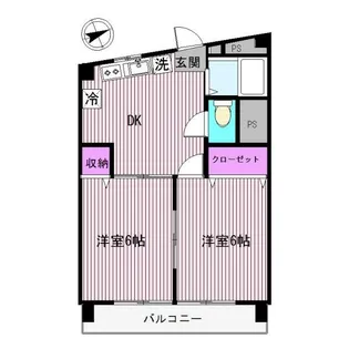 ハイツ宮本【4階】の間取り