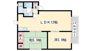 オクノハウス【2階】の間取り