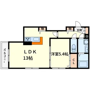 ルーエプラッツ【1階】の間取り