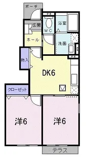 フォレスト ピアB【1階】の間取り