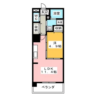 レフィナード【4階】の間取り