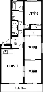 アドニス八筋【1階】の間取り