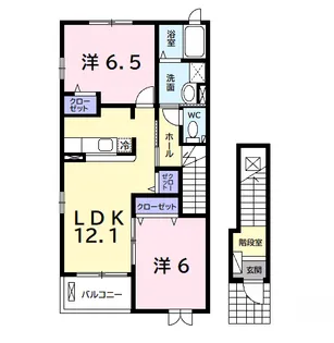 サンウエスト【2階】の間取り