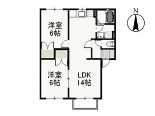 ダイニサンシャイン B【2階】の間取り