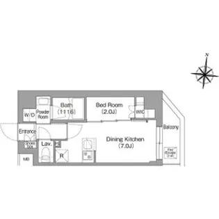 コンフォリア・リヴ大崎【2階】の間取り