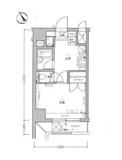 レクセル長岡【5階】の間取り