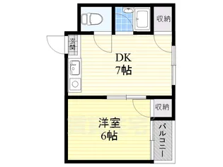 フリーディオ中木田【1階】の間取り