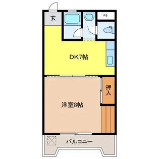 スカイハイツ【1階】の間取り