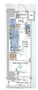 ガリシアレジデンス品川パークサイド【2階】の間取り