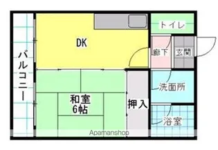 コンプレート中津口【7階】の間取り