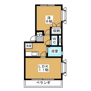 カーザ・ビアンカ【1階】の間取り