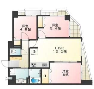 セイガステージ分倍河原II【4階】の間取り