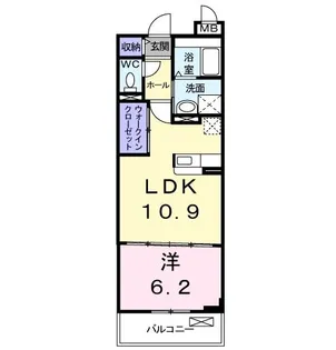 グランド・サン・フローラM【1階】の間取り