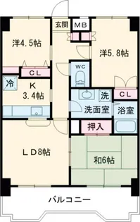 関寅ビル第2【6階】の間取り