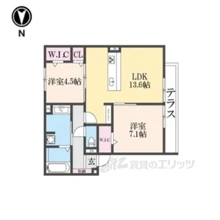 GRAMM桃山筑前【1階】の間取り