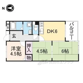 ライフコート萩の台【1階】の間取り
