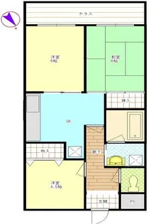 パティオ駒岡15号館【3階】の間取り