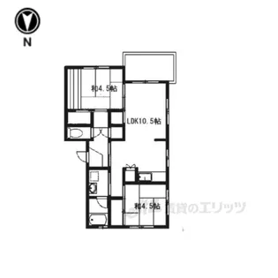 中登美第二団地B棟5号棟【3階】の間取り