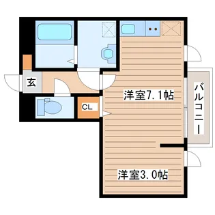 メリディアン岩沼壱番館【2階】の間取り