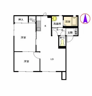 照波園ホーフ B棟【1階】の間取り