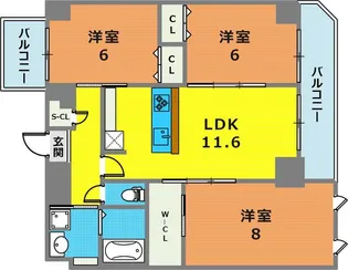 グルーブAriaトアロード【12階】の間取り