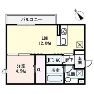 ヴェルドミール・ドゥエ【2階】の間取り