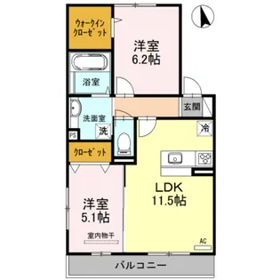 ルシエル メイキラ【2階】の間取り