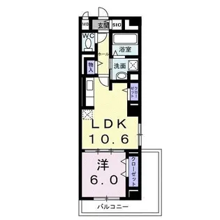 ディアコート本厚木【4階】の間取り