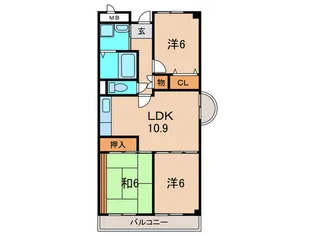 グレイスコート【2階】の間取り