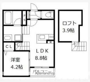 REALES手光南【1階】の間取り