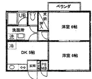 プランドール弐番館【2階】の間取り