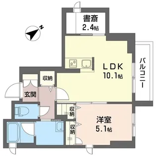 アポロズーム【3階】の間取り