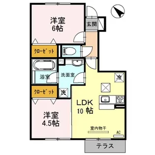 アムールさわ【1階】の間取り