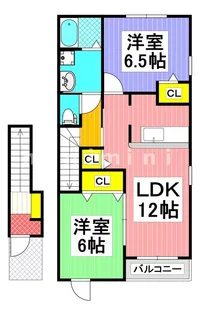 パレ・ド・ボヌールA【2階】の間取り