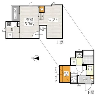 CB鳩ヶ谷ヴィスコ【2階】の間取り