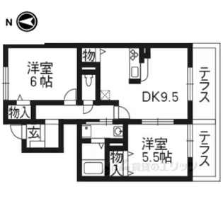 パークアベニュー北山【1階】の間取り
