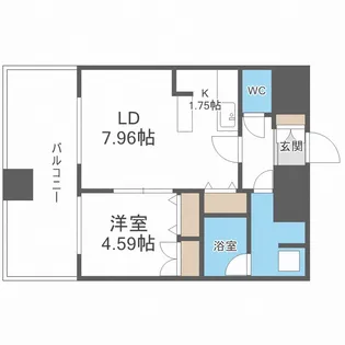 レガーロ美術館通【7階】の間取り