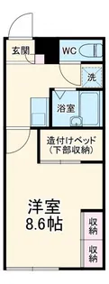 レオパレス君津ウェーブ【2階】の間取り