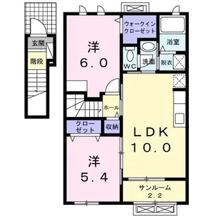 サウス タウン【2階】の間取り