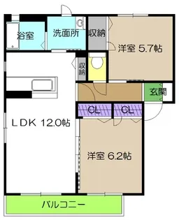 コンフォートB棟【2階】の間取り