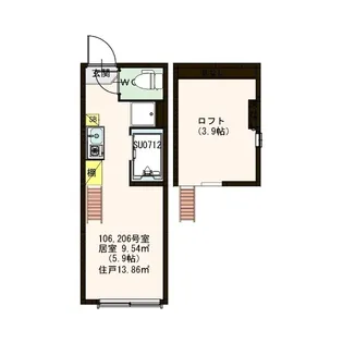 フェリス・ソレイユ壱番館【1階】の間取り