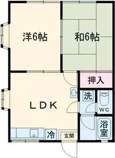 ルームス駒羽根A【2階】の間取り
